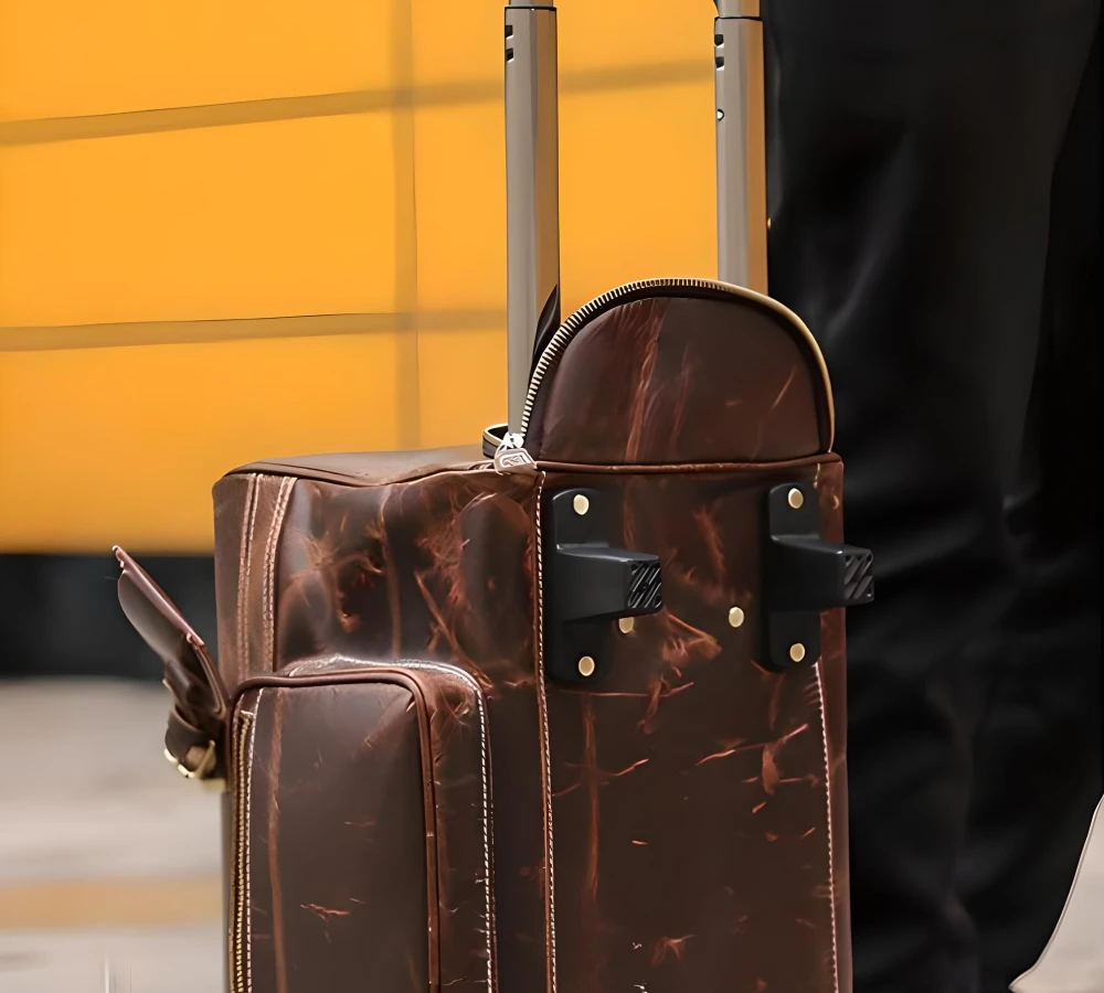 leather carry on